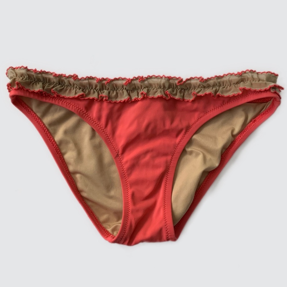VS Victoria's Secret Ruffle Trim Bikini Bottoms XS